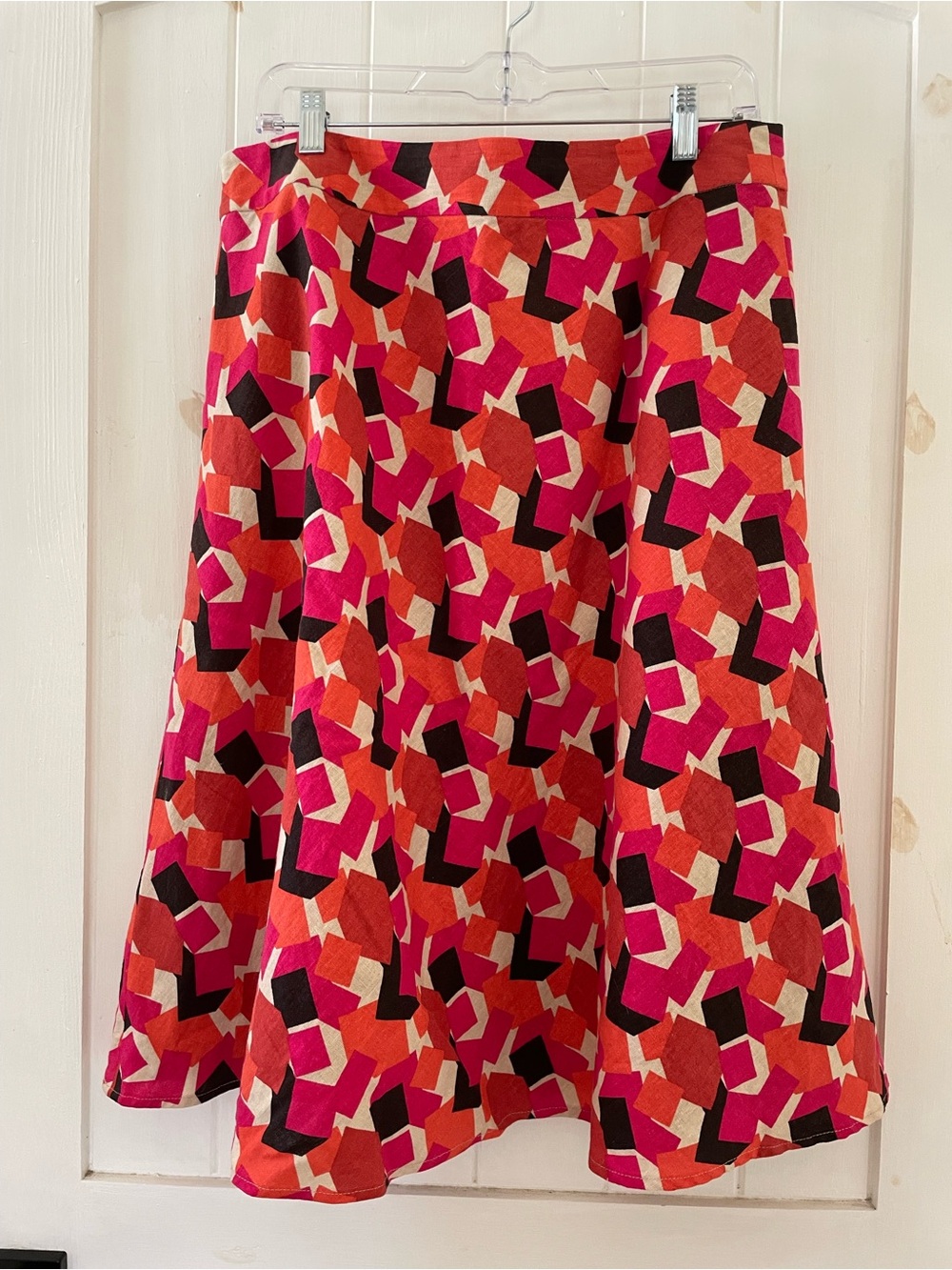 Beautiful Cato Women’s Bright Colorful Linen Blend A Line Skirt Size 14